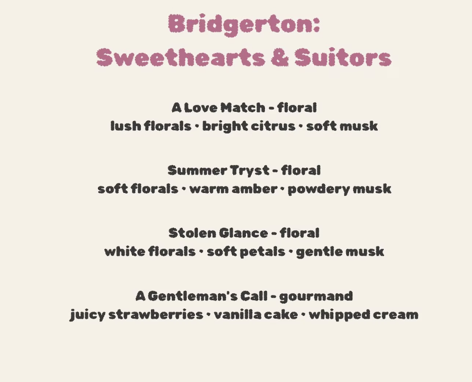 Bridgerton Luxury Wax Melt Collection (24 Pastel Star Scents)