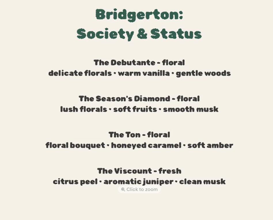 Bridgerton Luxury Wax Melt Set (Society & Status) - 8 Scents