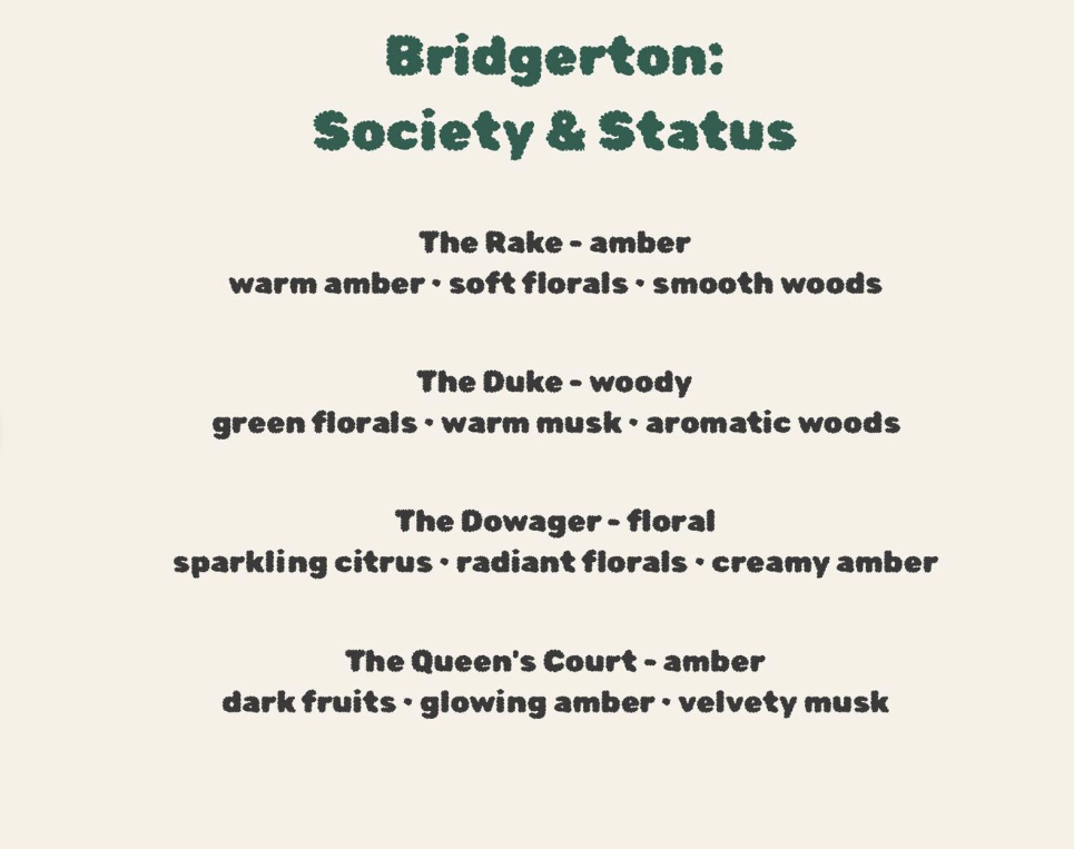Bridgerton Luxury Wax Melt Set (Society & Status) - 8 Scents