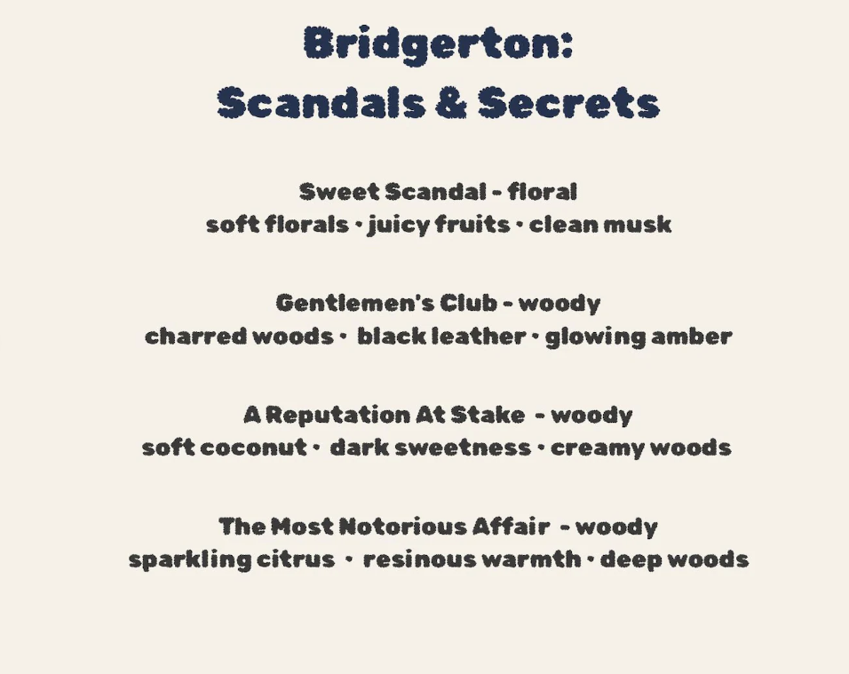 Bridgerton Luxury Wax Melt Set (Scandals & Secrets) - 8 Scents