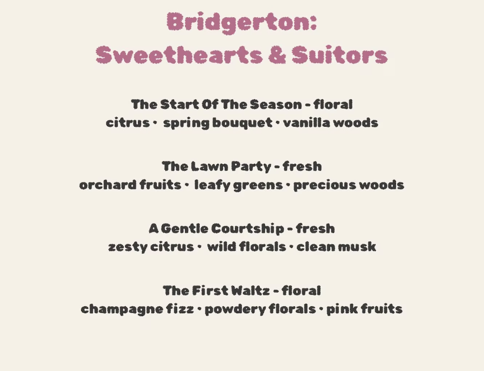 Bridgerton Luxury Wax Melt Set (Sweethearts & Suitors) - 8 Scents