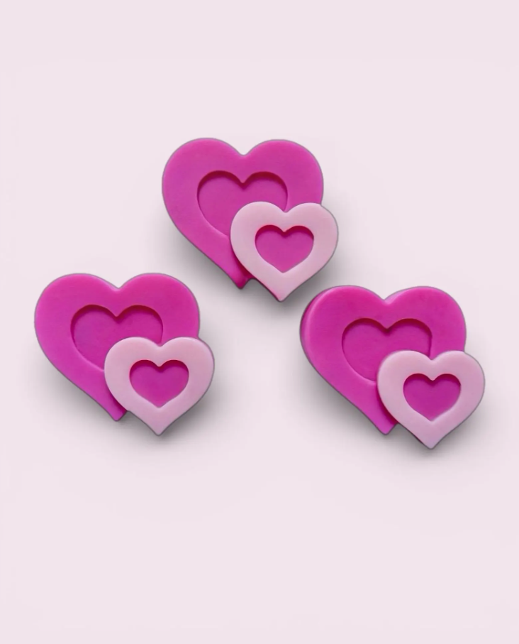 Candy Floss Chunky Heart Shape