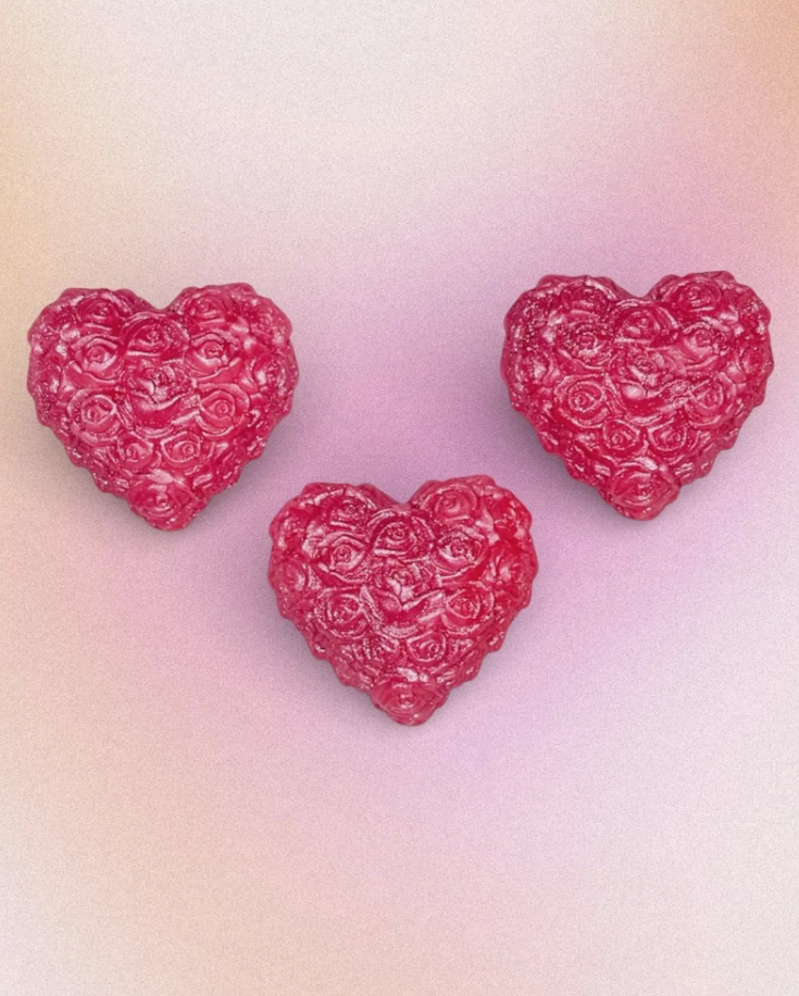 Flower 3D Heart wax melt (Cherry Lovefest) - Kayali Inspired