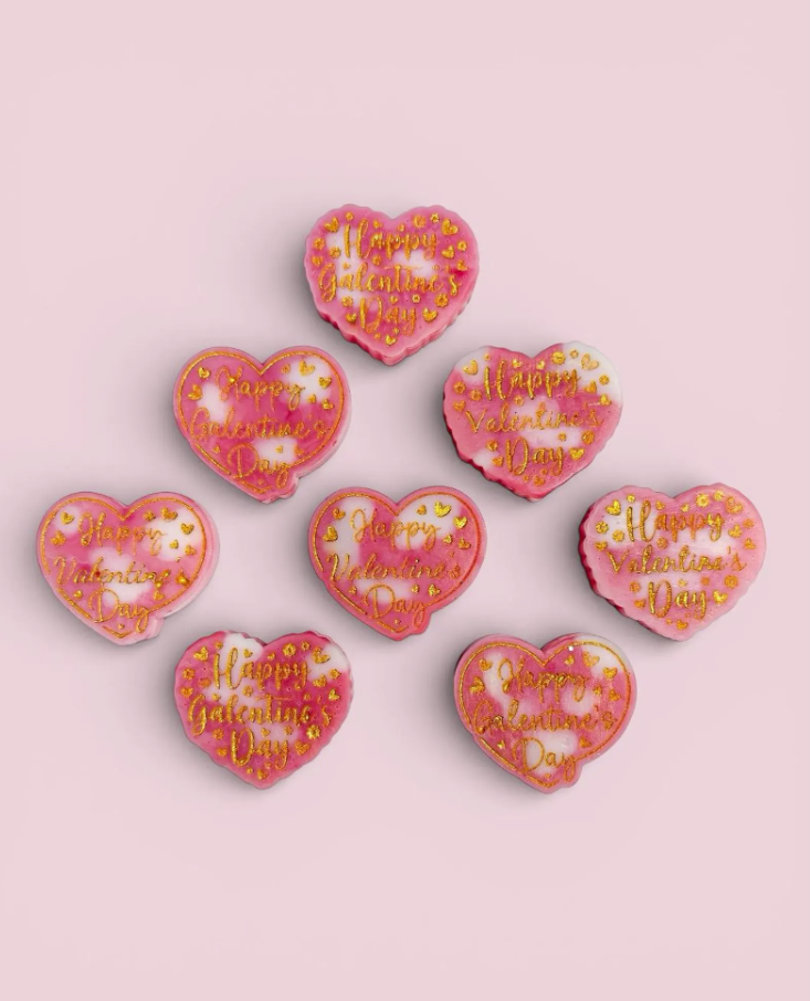 Heart wax melt (Vanilla Cookie & Red Roses) 1pc