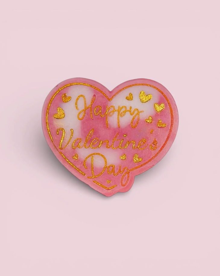 Heart wax melt (Vanilla Cookie & Red Roses) 1pc