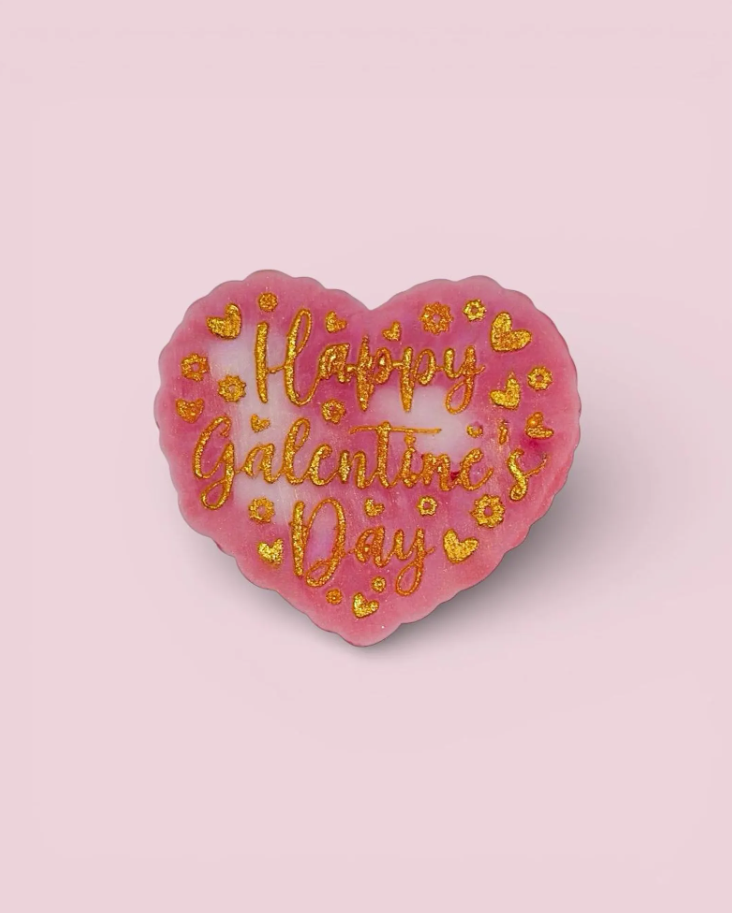 Heart wax melt (Vanilla Cookie & Red Roses) 1pc